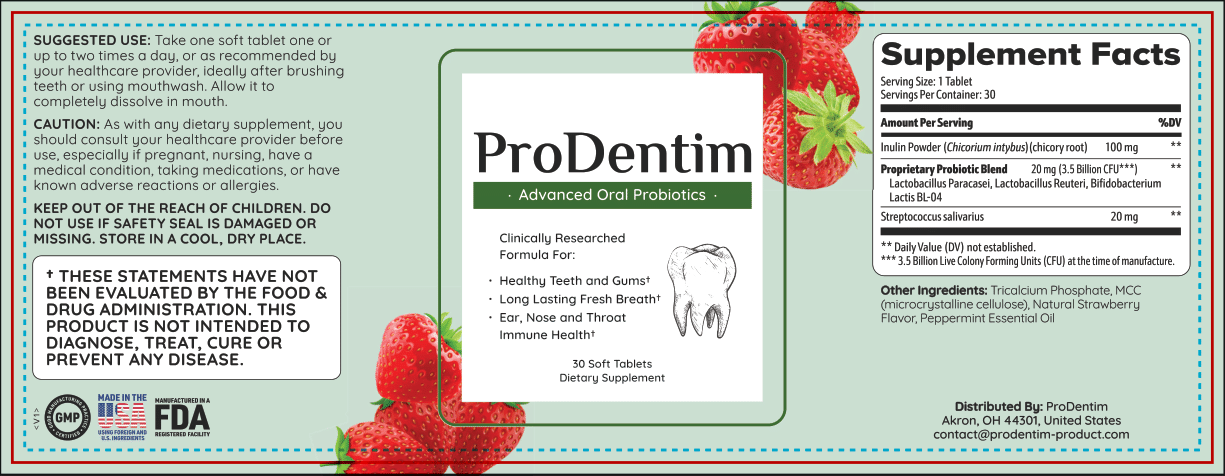 ProDentim Supplement Label